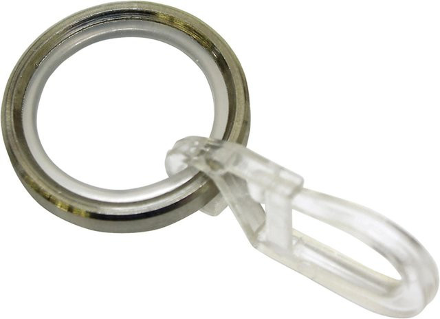 Gardinia Gardinenringe New York aus Edelstahl in Silber für Ø 12 mm, 8er Pack - Bild 1
