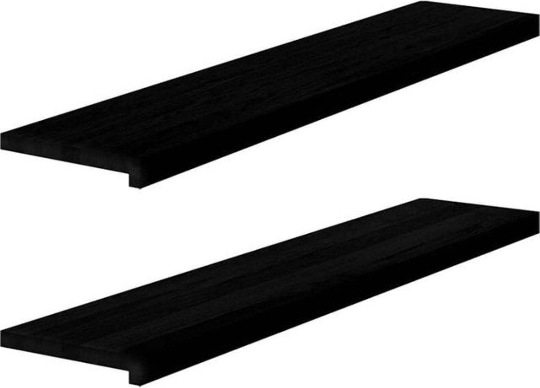 Vidaxl Fensterbänke aus Massivholz Eiche in Dunkelbraun, 2er Set, B: 120 cm, T: 30 cm, H: 2 cm - Bild 1