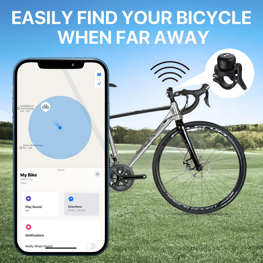 Mili Air Tracker mit Fahrradklingel, Bluetooth Item Finder kompatibel mit Google Find My App für Android - Bild 2