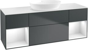 V&B Waschtischunterschrank Finion in Grau lackiert, Breite: 160 cm, Tiefe: 50,1 cm, Höhe: 50,1 cm - Bild 1