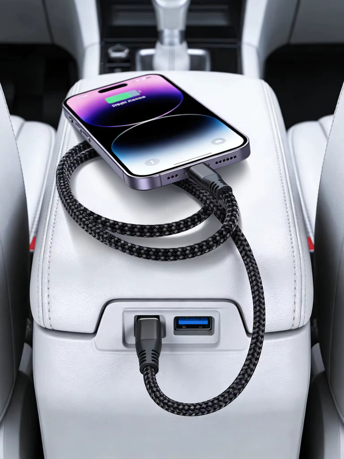 LAIHONEN MFi-zertifiziertes USB-C auf Lightning Schnellladekabel in Schwarz für iPhone und iPad - Bild 6