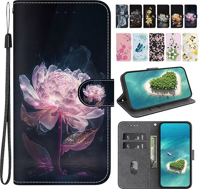 Xiaomi Flip Wallet Case Leder-Schutzhülle mit Standfunktion für Redmi Note 11T 11 11S 10 9 8 Pro Plus Max 4G 5G Note 7 7S 8T 9S 10S 11S - Bild 1