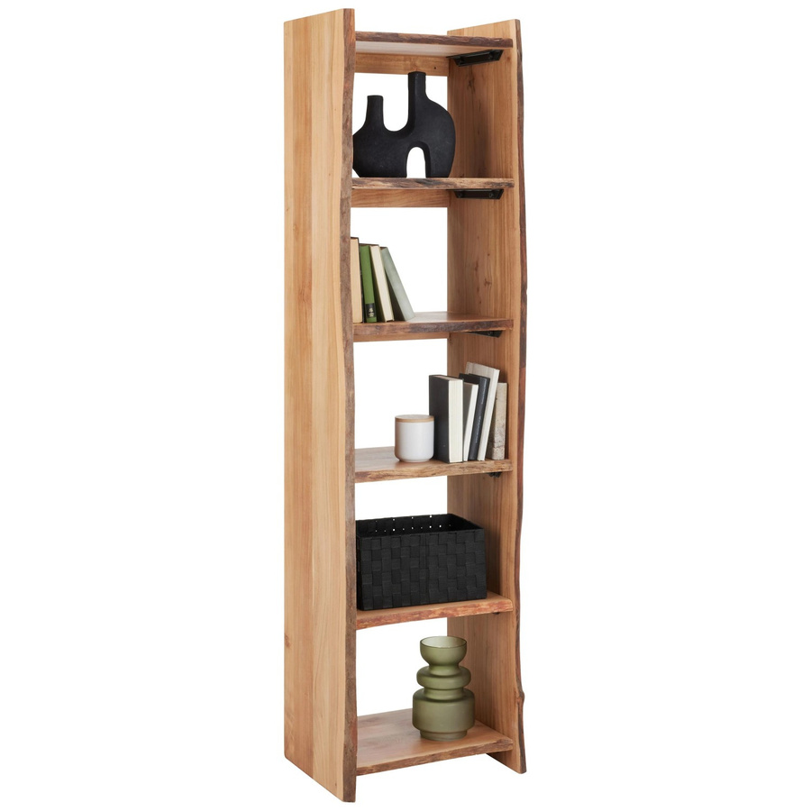 Premium Living Regal in Akazienfarben aus Holz und Metall, B/T/H: 190 x 38 x 50 cm - Bild 2