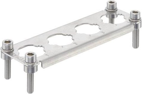 Harting Halterahmen Buchseneinsatz 09110009928 aus Edelstahl in Silber - Bild 1