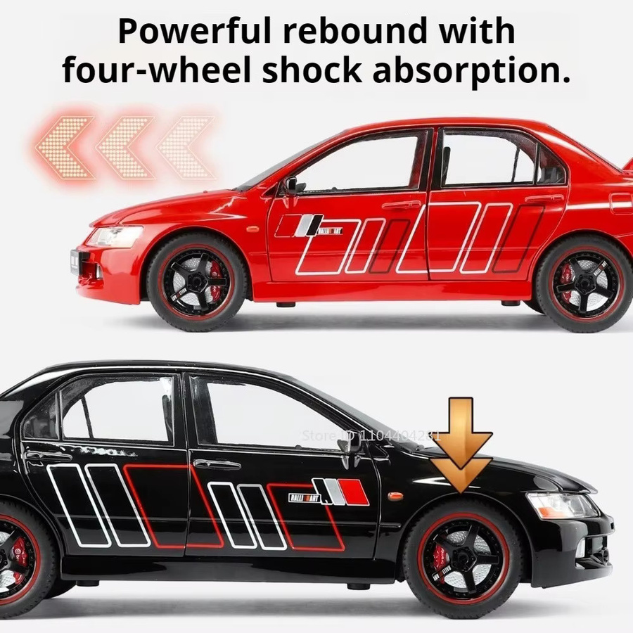 MAKEDA Mitsubishi EVO9 GTR R34 Sportwagen, 1:24, Metall, mit Licht und Sound - Bild 2