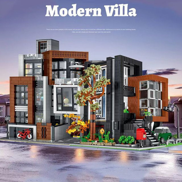 WOMA Architektur Bausteine Moderne Villa, Modulare Stadt, mit Licht - Bild 1