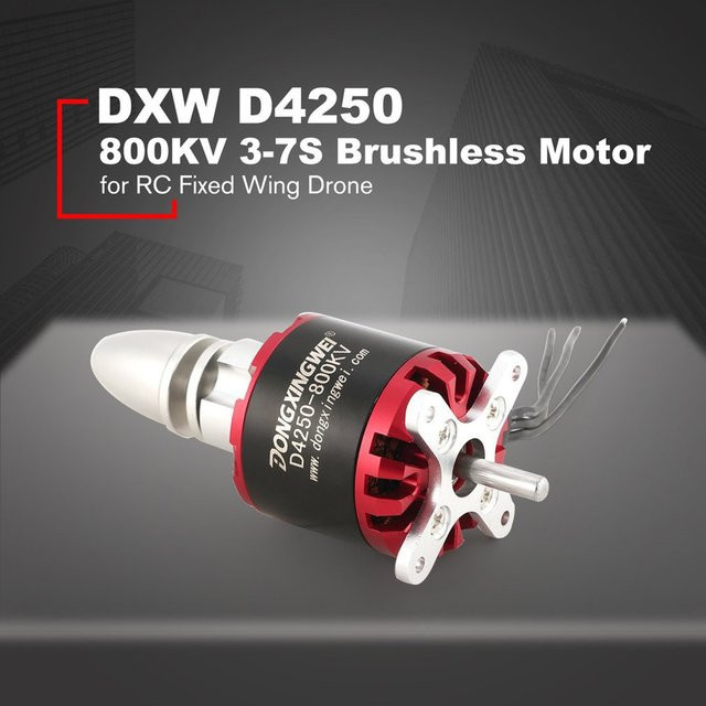 DXW D4250 800KV Bürstenloser Motor für RC FPV Starrflügler, Drohnen und Multicopter, Rot - Bild 1