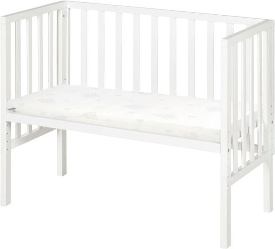 Roba Beistellbett 2in1 safe asleep mit Barriere und Matratze aus Holz in Weiß - Bild 3