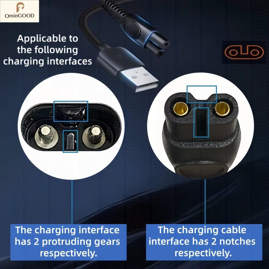 Philips Rasierer-Ladekabel in Schwarz passend für MG9520/50 MG7910/49 MG5910/49 PQ888 PQ889 S1112 S1118 QP2724/90 QP2834/70 S2313 X - Bild 4