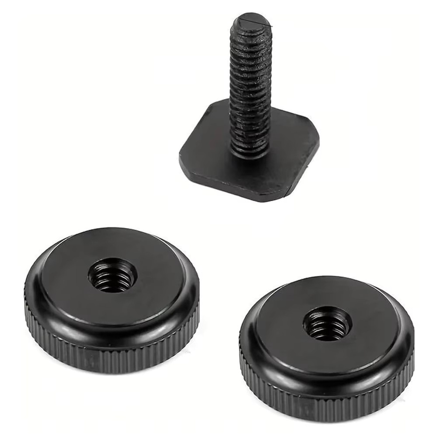 EXSKOF Blitzschuh-Adapter aus Aluminiumlegierung in Schwarz für DSLR-Kameras zur Befestigung von LED-Licht, Monitor oder Mikrofon mit 1/4-Zoll-Schraubenadapter - Bild 6