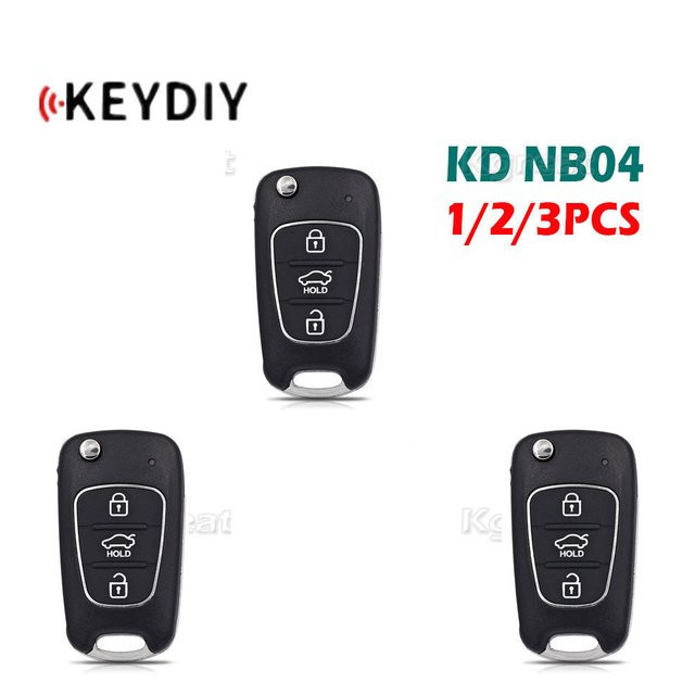 Keydiy NB04 Universal Auto Fernbedienung Schlüssel mit 3 Tasten in Schwarz für Hyundai Style KD900 URG200 KD-X2 - Bild 1