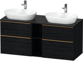 Duravit Waschtischunterschrank D-Neo in Schwarz Matt mit Türen und Schubladen, Wandmontage - Bild 1