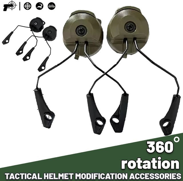 ARC OPS-CORE Helmschienenadapter Howard Leight Impact Sport Taktischer Kopfhörerständer Schwarz - Bild 1