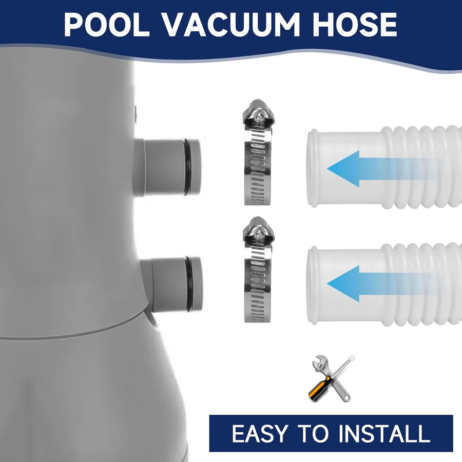 Intex Ersatzschlauch für oberirdische Pool-Filtrationspumpen, 32 mm, Weiß - Bild 6
