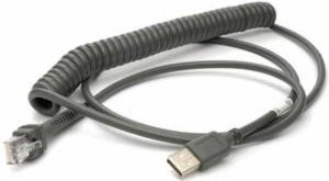 Datalogic USB Verbindungskabel Typ A mit Power over Terminal in Grau, Länge: 2,5 m (CAB-524) - Bild 1