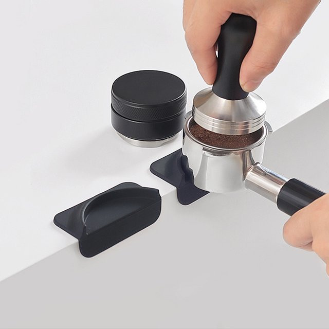 JIUAN Silikon Espresso Kaffee Tamper Matte Schwarz für 51/54/58mm Siebträger Anti-Rutsch Kaffee Presse Pad - Bild 1