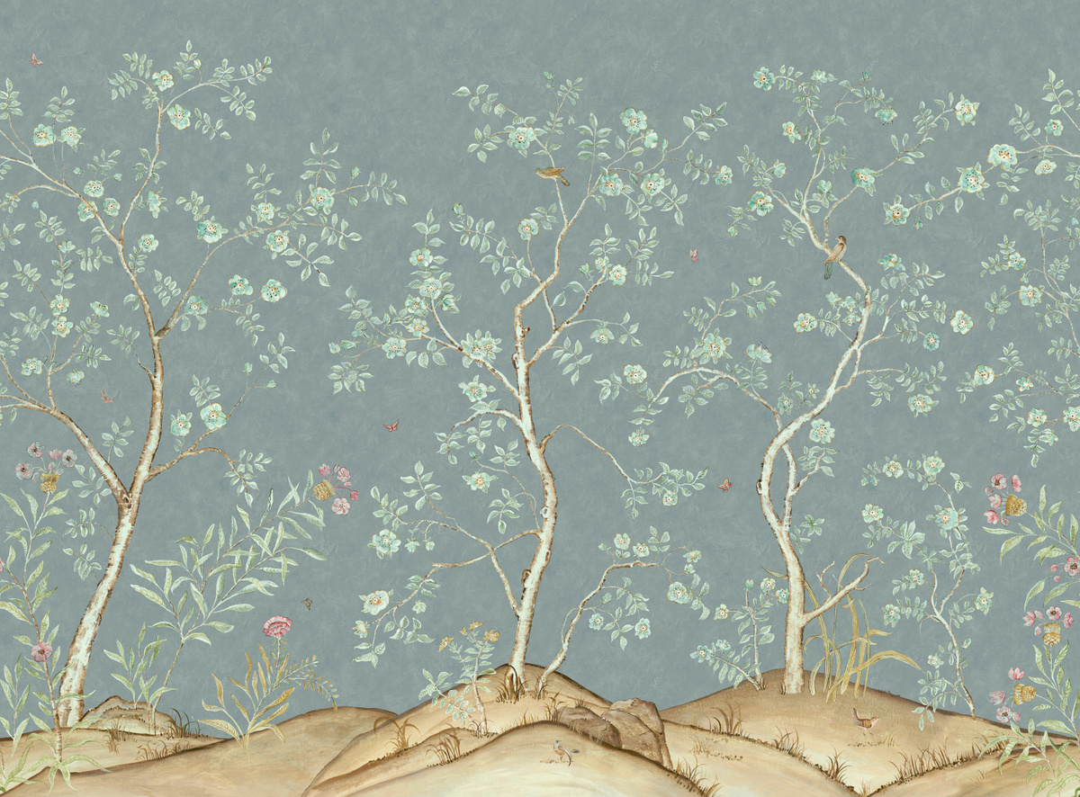 Andrew Martin Tapete Songbird Rain im Chinoiserie-Stil aus Vlies - Bild 2