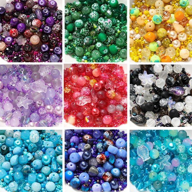 Charms Glas, unregelmäßige Form, bunt, 8mm, Unisex - Bild 1