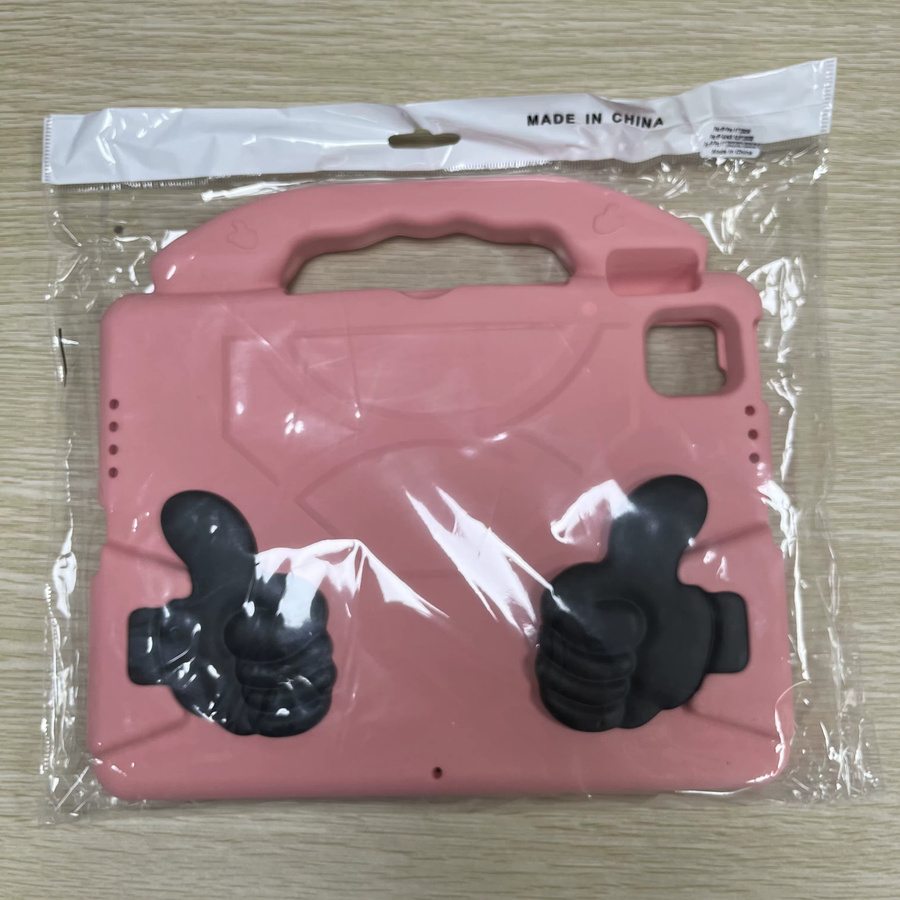Stoßfeste Kinderhülle für Apple iPad Pro 11 Zoll und iPad Air 5/4 10,9 Zoll in Pink mit Griff und Ständer - Bild 1