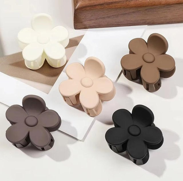 Haarspangen Blume, Mattes Rechteck, Kieferklips, Damen, Mädchen - Bild 1