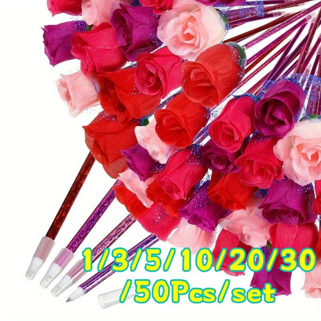 TWBEB Rosen-Kugelschreiber mit Blumen-Design für Valentinstag und Hochzeiten - Bild 1