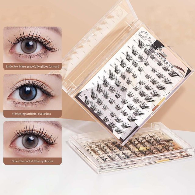 GECOMO Selbstklebende falsche Wimpern, natürlich lockig - Bild 1