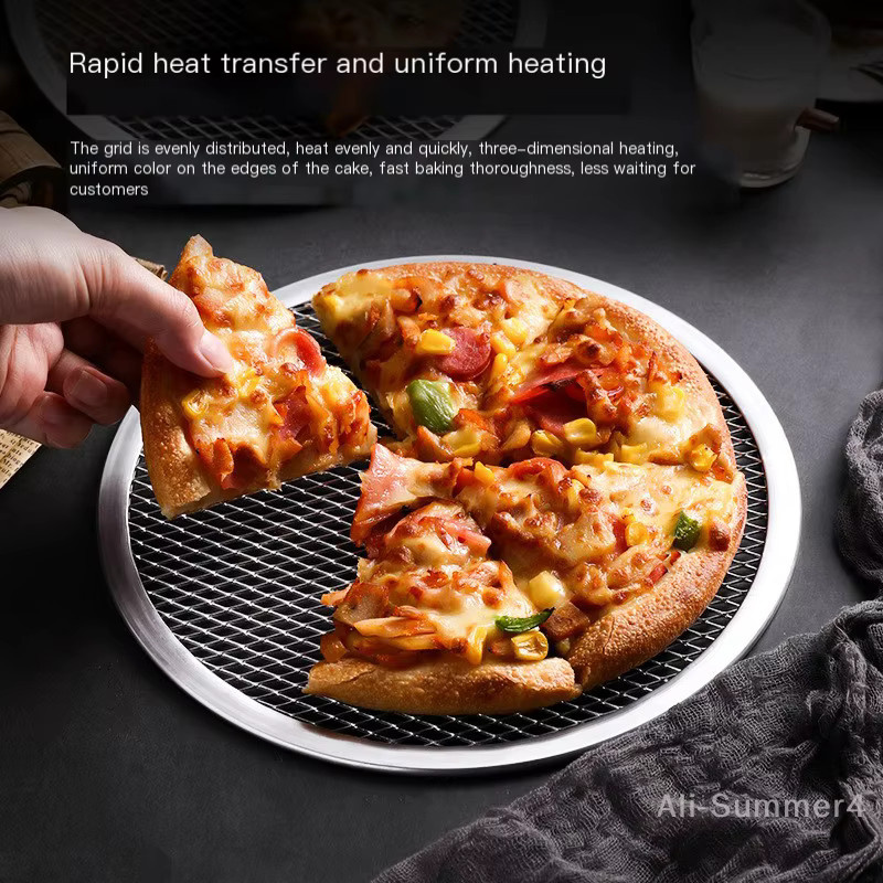 Runde Pizzaform aus Aluminiumlegierung mit Antihaftbeschichtung in Silber, 8-13 Zoll - Bild 2