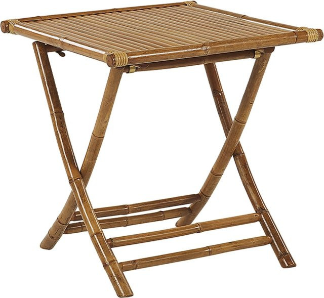 Beliani Couchtisch MOLISE aus Bambus in hellem Holzfarbton, B/T/H: 70 x 70 x 73 cm - Bild 1
