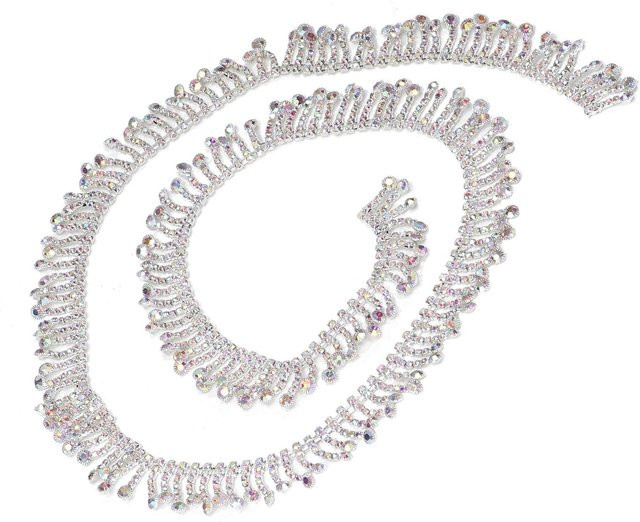 Quastenkette Strass, runde Form, 2,2 cm Breite - Bild 1