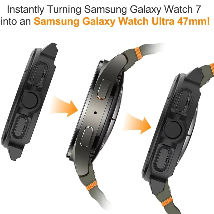 CHIICSMART Uhrenarmband Silikon, 2-in-1-Gehäuse+Armband, Samsung Galaxy Watch 7 40mm 44mm, Ultra 47mm, Unisex - Bild 4