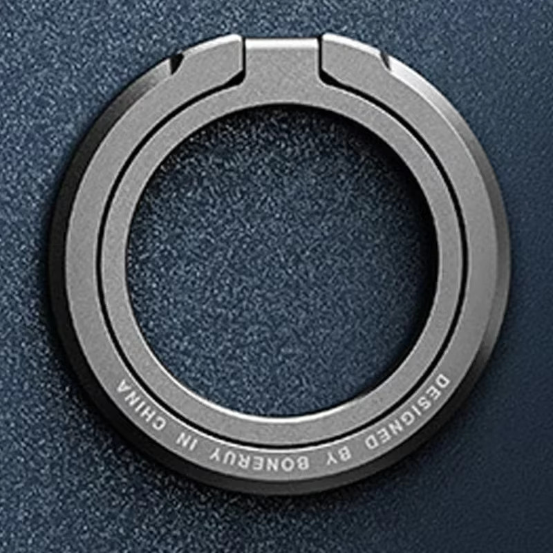 Magnetischer Handy-Ringhalter MagSafe-kompatibel mit 360 Grad drehbarem und faltbarem Kickstand in Schwarz - Bild 5