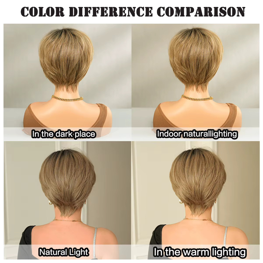 7JHH WIGS Perücke, blonde Bob-Perücke, synthetisch, Damen - Bild 3