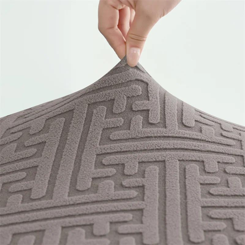 Jacquard Barhockerbezug mit kurzer Rückenlehne in Grau für moderne Barhocker und Stühle - Bild 2