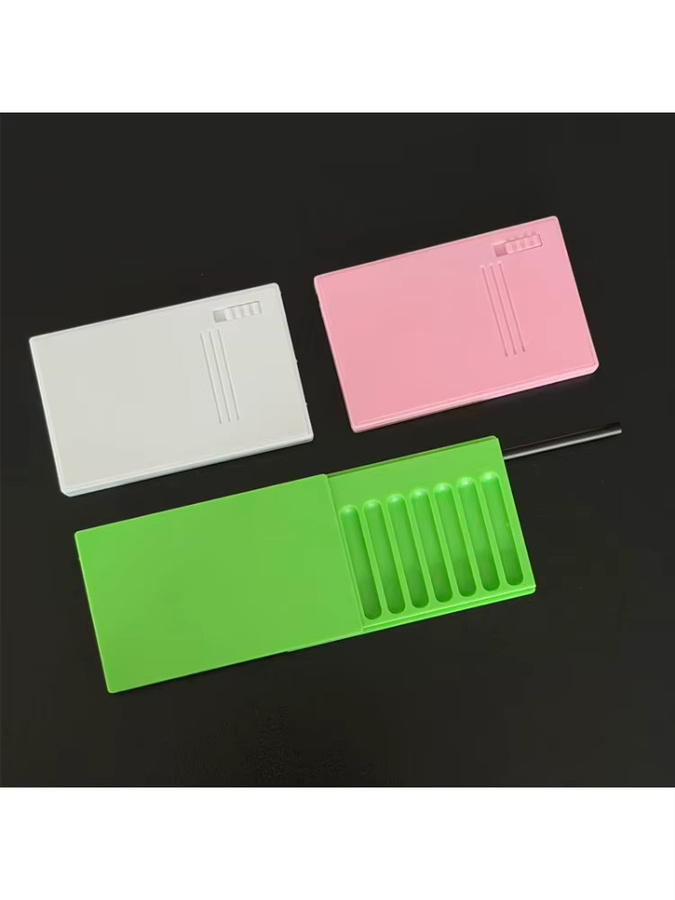 KeYi Schnupftabak-Aufbewahrungsset in Pink mit 8 Fächern und Metalllegierung-Koffer - Bild 3