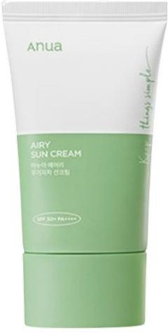 ANUA Airy Sonnencreme SPF50+, 50 ml, Empfindliche Haut - Bild 1