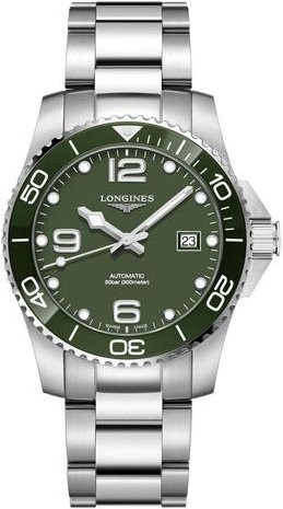 Longines Armbanduhr Automatik, Edelstahl, Grünes Zifferblatt, 41 mm, Herren - Bild 1