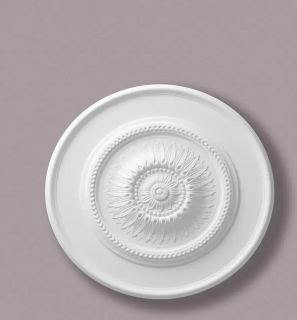 NOEL & MARQUET NMC R20 ARSTYL Rosette Zierelement aus Polyurethan Hartschaum, Farbe: Weiß, Durchmesser: 75,5 cm, Tiefe: 5,5 cm - Bild 1