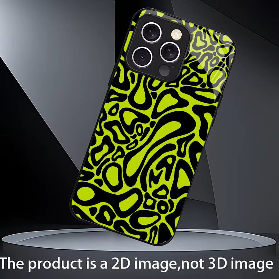 L-Lando Norris Element Pattern Handyhülle aus Glas und TPU für Apple iPhone (Modelle: 17, 16, 15, 14, 13, 12, 11) in Schwarz mit Anti-Sturz-Funktion - Bild 2