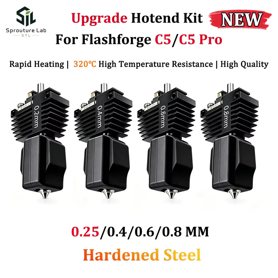 Flashforge Creator 5 Hotend Düsenbaugruppe mit integriertem Schnellwechsel für C5 Extruder 3D-Drucker-Zubehör in Schwarz - Bild 1