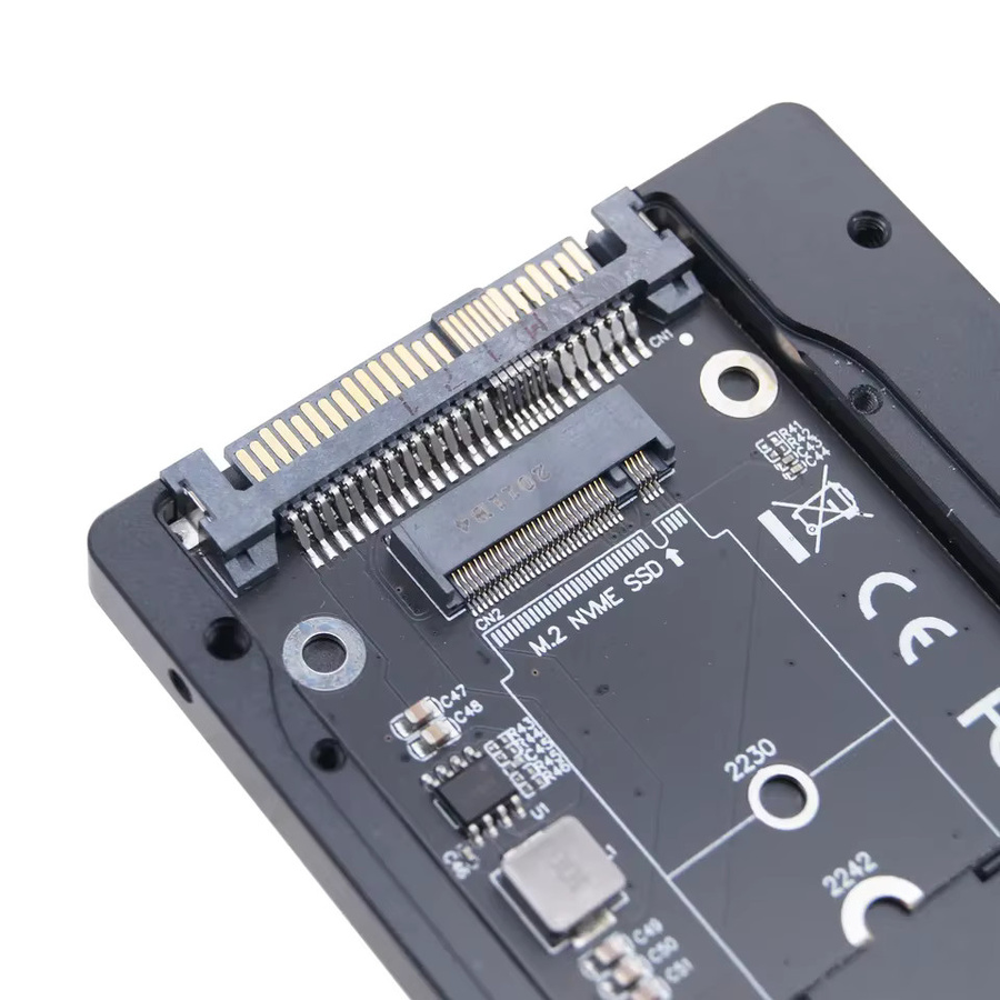 PCIe 3.0 NVMe M.2 auf U.2 Adapterkarte mit SFF-8639 Anschluss für 2,5 Zoll SSDs in Schwarz - Bild 2