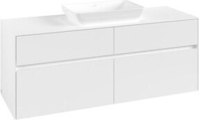 V&B Waschtischunterschrank Collaro in White Matt mit mittiger Waschtischplatzierung, B/T/H: 140 x 54,8 x 50 cm - Bild 1