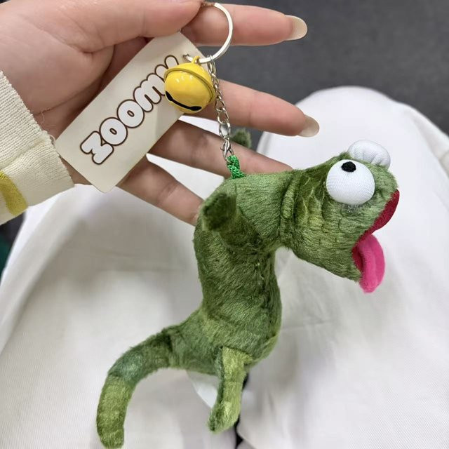 Linyi toy Eidechsen Plüschtier, Puppe, Schlüsselanhänger, grau, grün - Bild 1