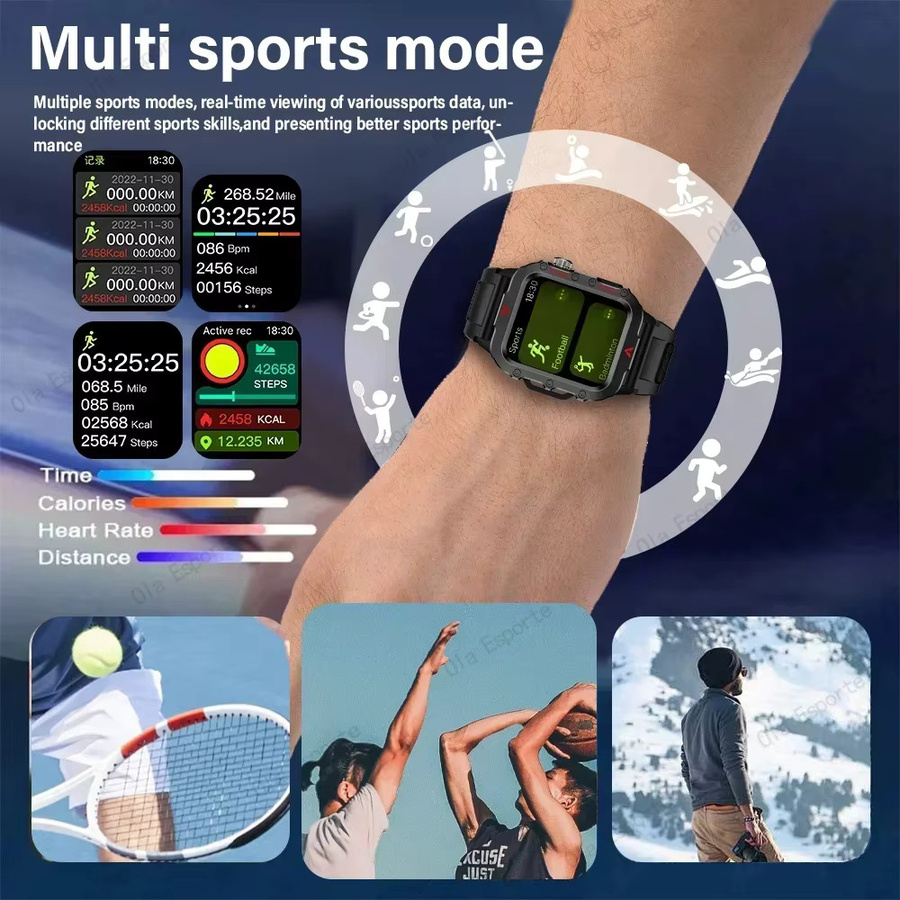 Ola Esporte Smartwatch, Silber, Silikon, Unisex - Bild 5