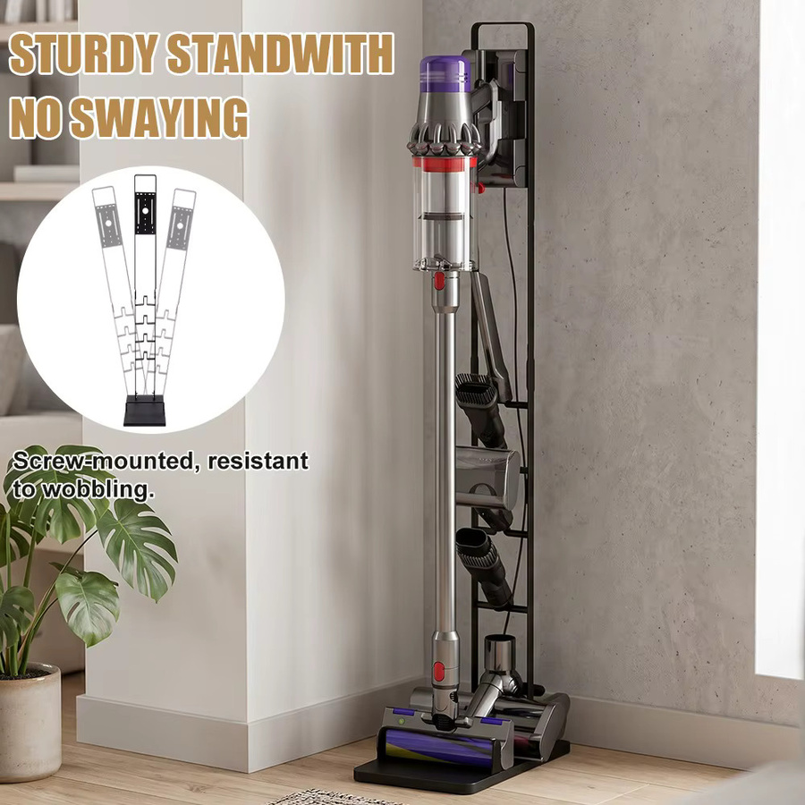 Freistehender Stahlständer für Dyson Staubsauger in Schwarz, Höhe: 127 cm - Bild 3