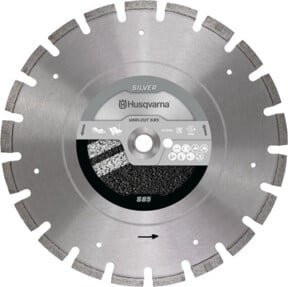 Husqvarna Diamanttrennscheibe VARI-CUT S für Beton in Silber, Durchmesser: 450 mm, Bohrung: 25,4 mm, Dicke: 10 mm - Bild 1
