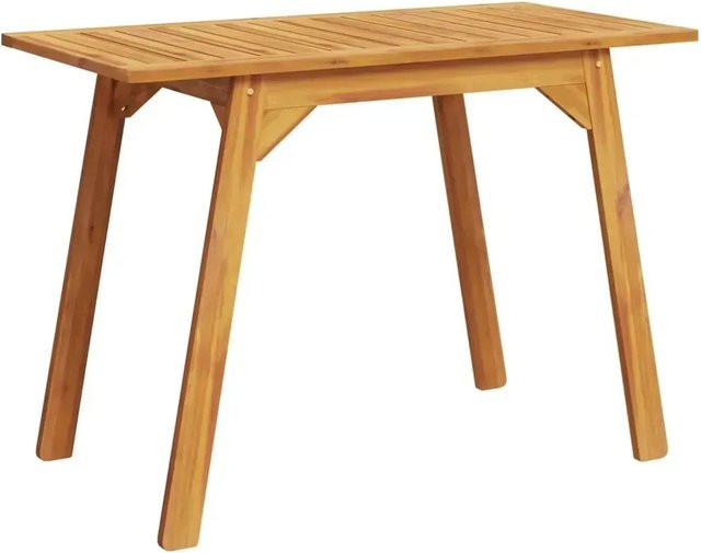 vidaXL Garten-Esstisch aus Akazien-Massivholz in Braun, rustikaler Esstisch für Garten und Terrasse, B/T/H: 110 x 56 x 75 cm - Bild 1