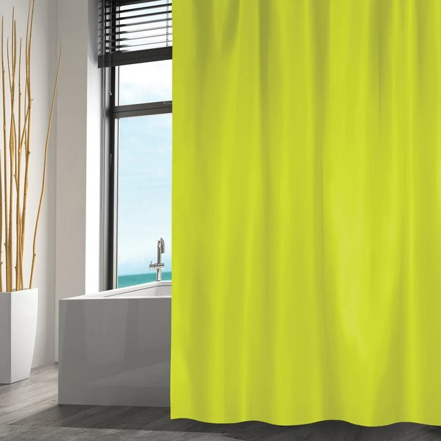 MSV Duschvorhang aus Polyester in Pistazie, wasserdicht und schimmelresistent, B: 180 cm x H: 200 cm - Bild 1