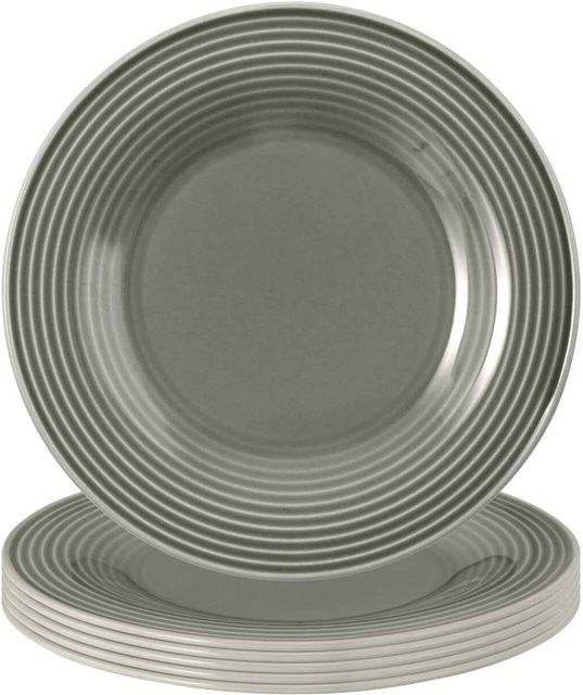 Seltmann Weiden Brotteller Beat Color Glaze aus Porzellan, Multicolour und Grau, 6er Set, Durchmesser: 17 cm - Bild 1