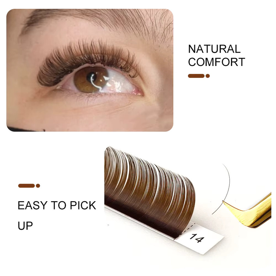 Abonnie B Curl Wimpernverlängerung, Schwarz Braun, 8-15 mm - Bild 5
