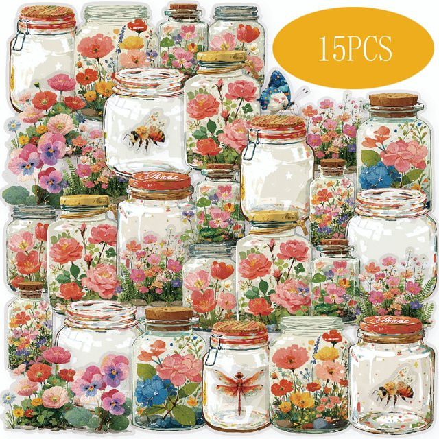 Etori Life Flowers in Dreams Vintage Blumenmuster Aufkleber in Multicolour für Scrapbooking und Dekoration - Bild 1